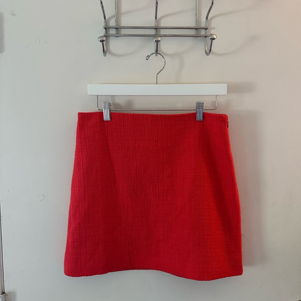 Theory Red Mini Skirt